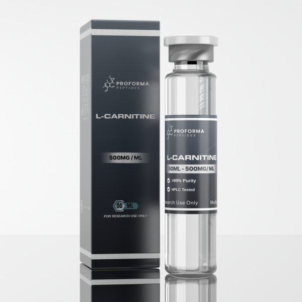 l-carnitine 50ml peptide and product packaging for research use only